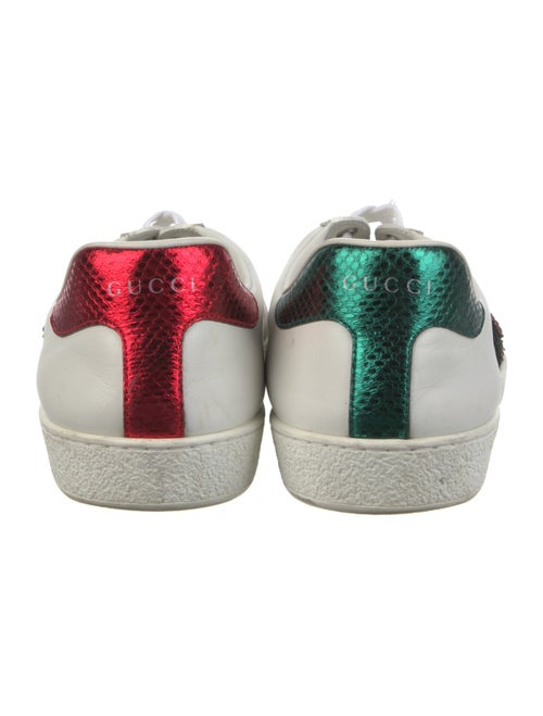 Gucci Web Accent Leather Sneakers