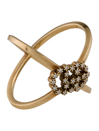 Gucci 18K Diamond Running GG X BRing