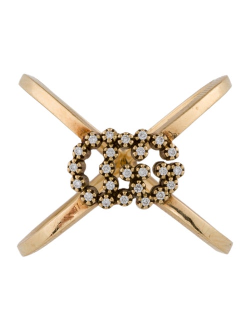 Gucci 18K Diamond Running GG X BRing