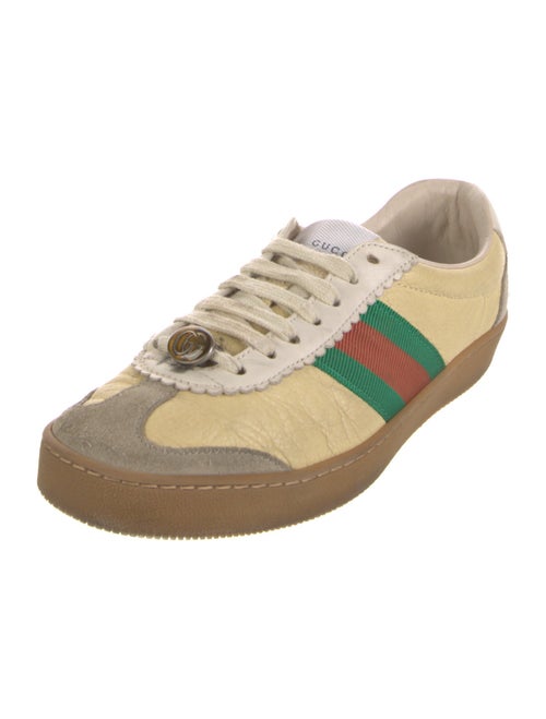 Gucci Web Accent Leather Sneakers