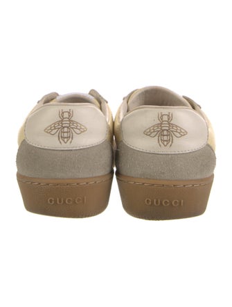 Gucci Web Accent Leather Sneakers