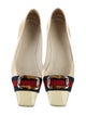 Gucci Sylvie Web Accent Patent Leather Ballet Flats