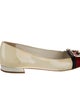 Gucci Sylvie Web Accent Patent Leather Ballet Flats