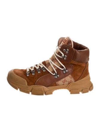 Gucci GG Canvas Suede Hiking Boots