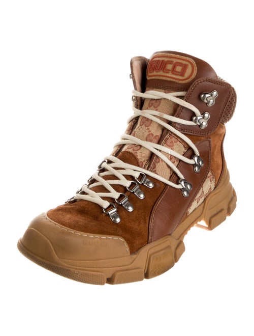 Gucci GG Canvas Suede Hiking Boots