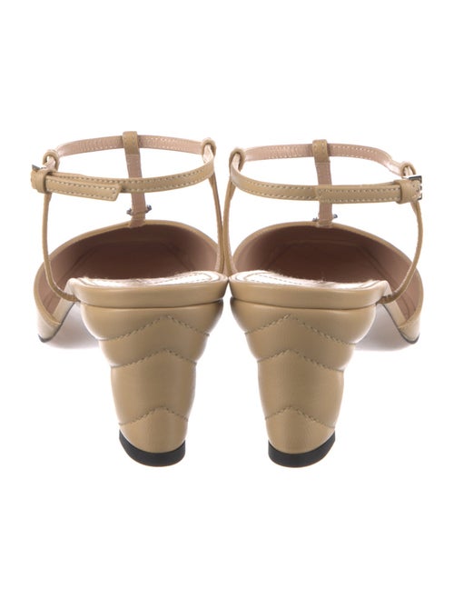 Gucci Canvas T-Strap Pumps