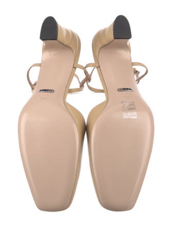 Gucci Canvas T-Strap Pumps