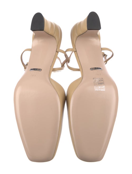 Gucci Canvas T-Strap Pumps