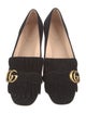 Gucci Double G Logo Suede Ballet Flats