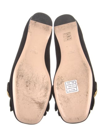 Gucci Double G Logo Suede Ballet Flats