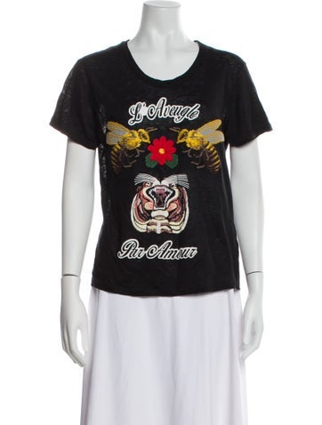 Gucci Tops 2016 Linen T-Shirt XS