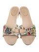 Gucci Flora Print Canvas Slides