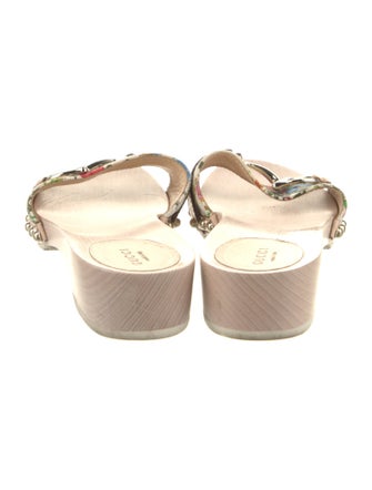 Gucci Flora Print Canvas Slides