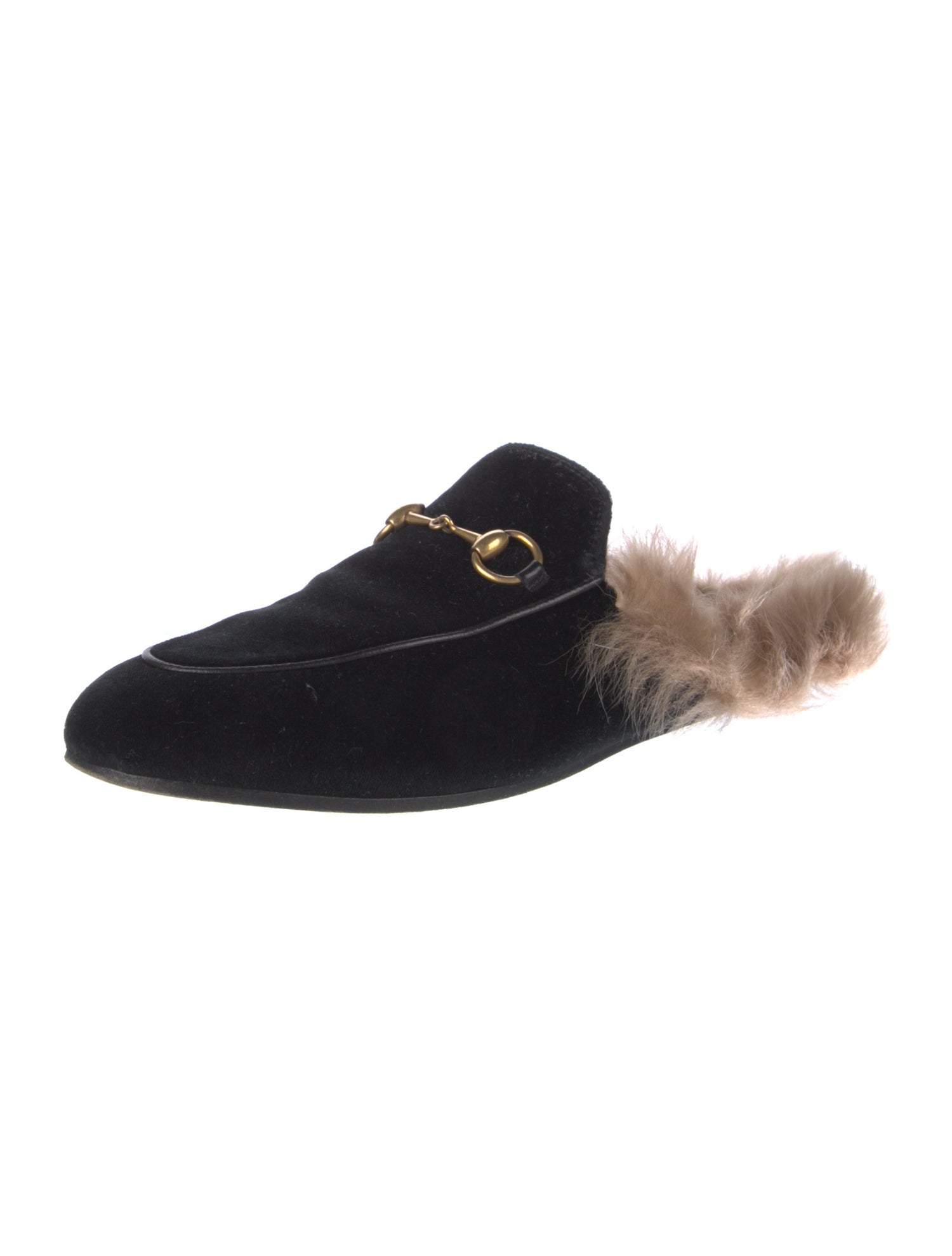 Gucci Horsebit Accent Velvet Mules