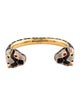 Gucci Crystal & Enamel Tiger Heads Cuff Bracelet