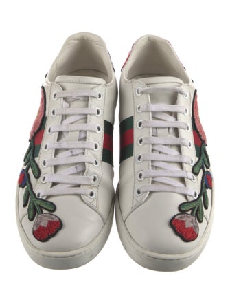 Gucci Web Accent Leather Sneakers