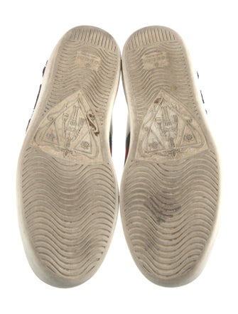 Gucci Web Accent Leather Sneakers