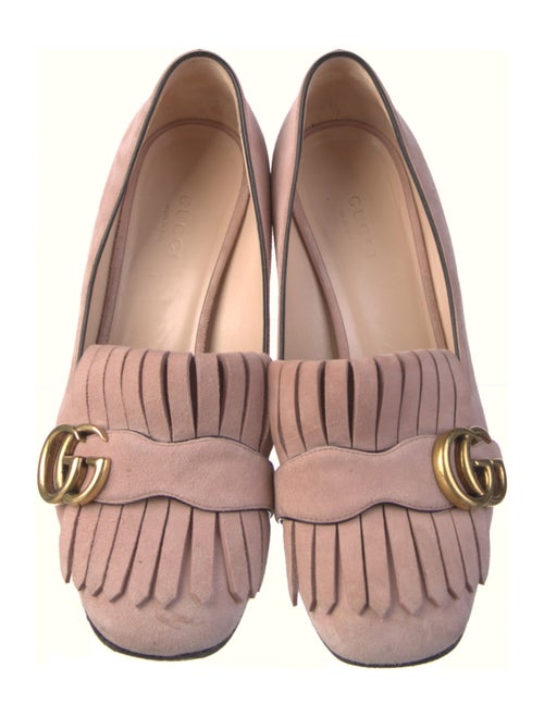Gucci Double G Logo Suede Pumps