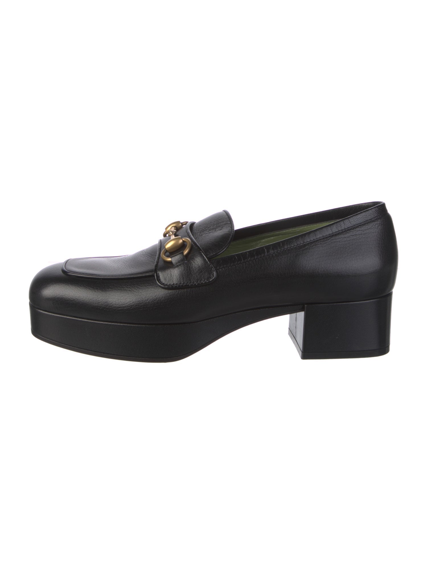 Gucci Horsebit Accent Leather Pumps