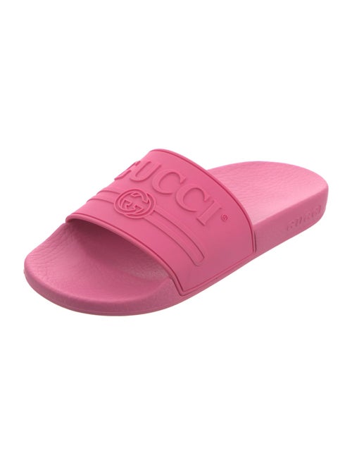 Gucci Interlocking G Logo Rubber Slides