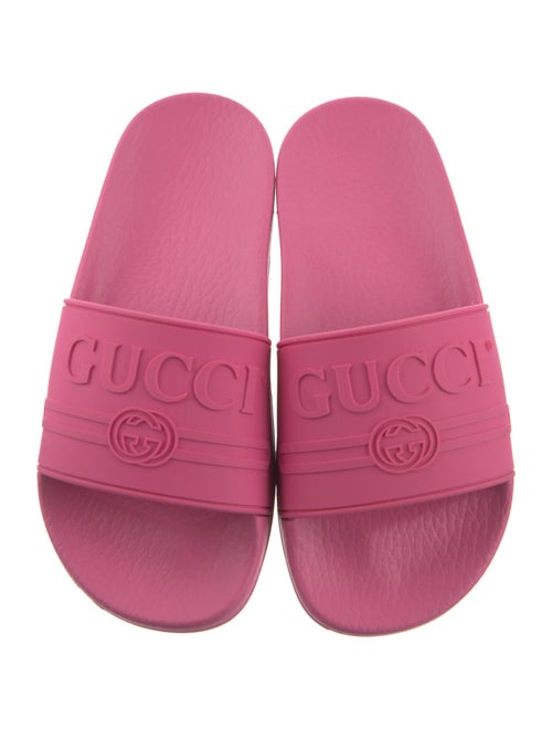 Gucci Interlocking G Logo Rubber Slides