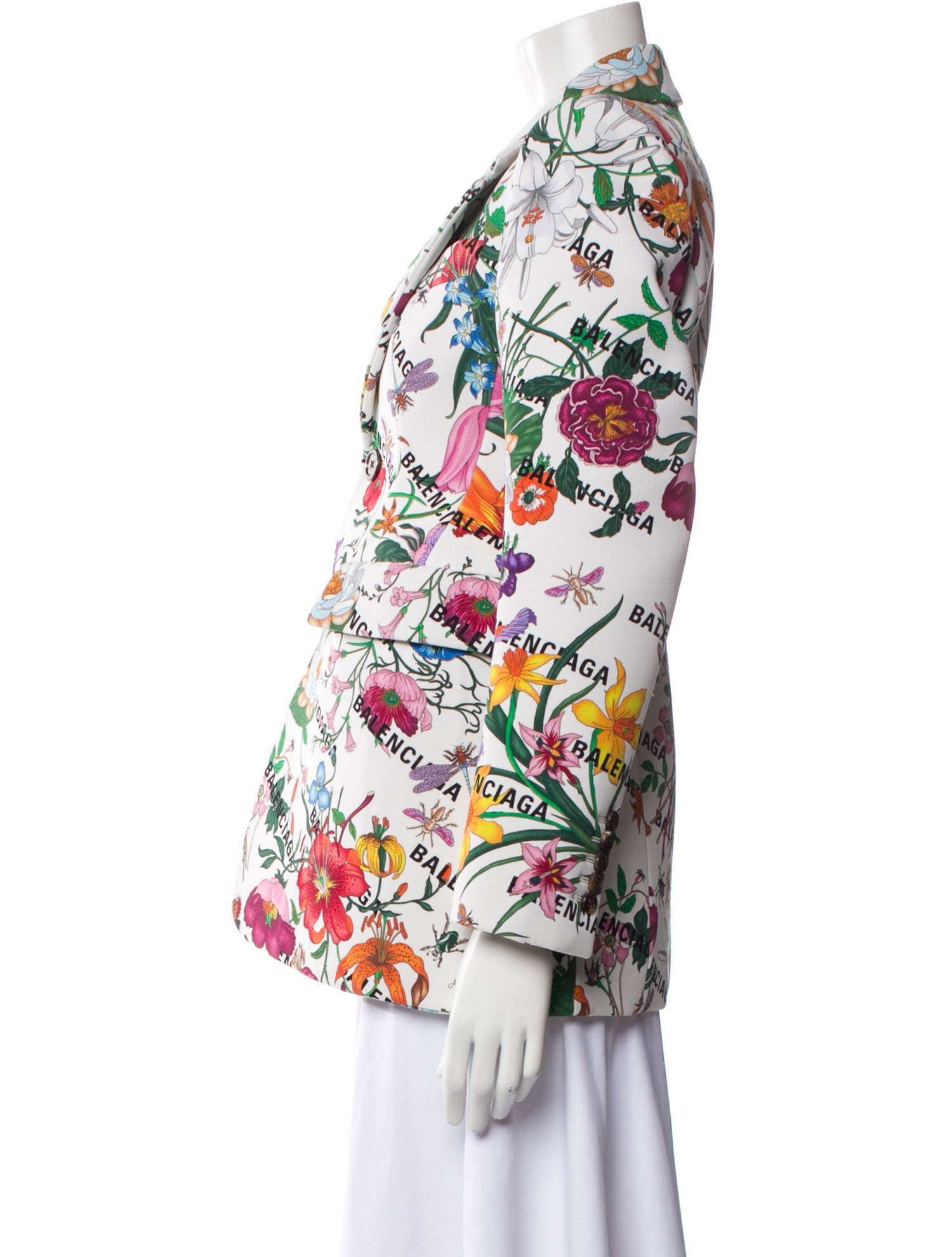 Gucci x Balenciaga Silk Floral Print Blazer w/ Tags