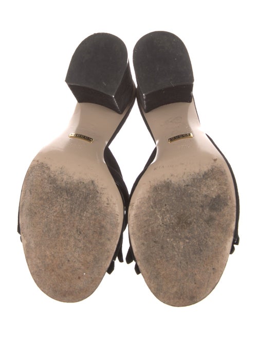 Gucci Double G Logo Suede Slides