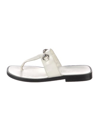 Gucci Leather Flip Flops