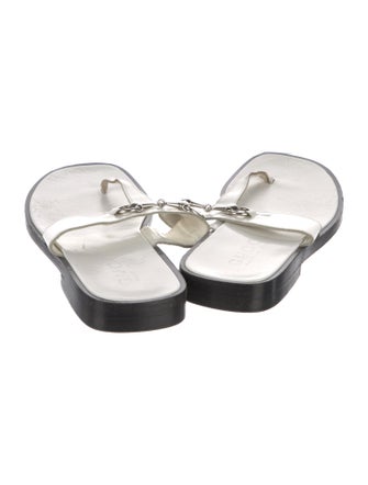 Gucci Leather Flip Flops