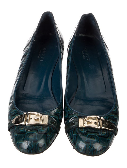 Gucci Patent Leather Printed Ballet Flats