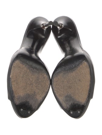 Gucci Bamboo Accent Leather Slides