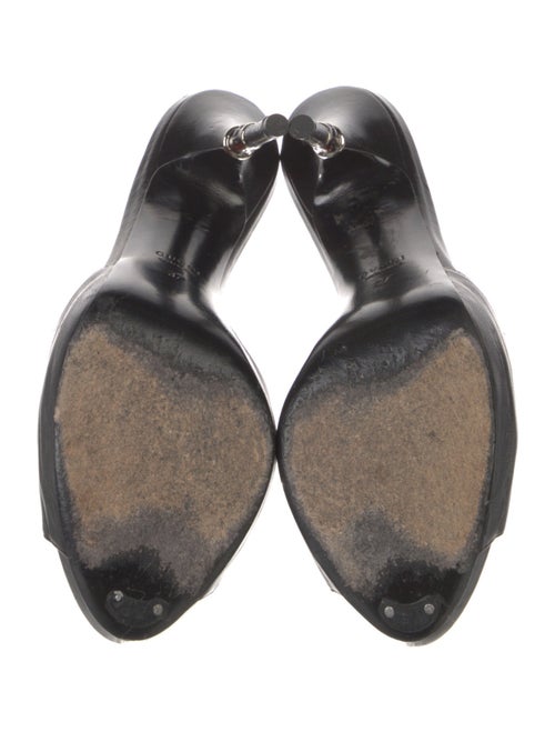 Gucci Bamboo Accent Leather Slides