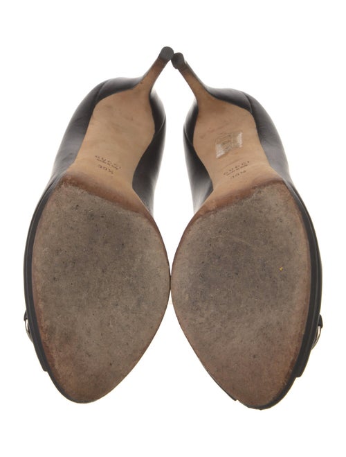 Gucci Horsebit Accent Leather Pumps