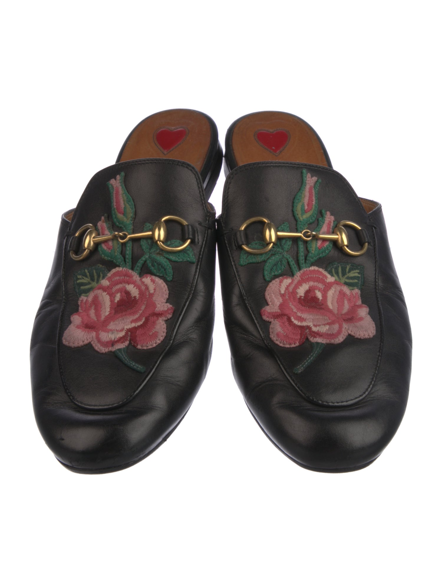 Gucci Horsebit Accent Leather Mules