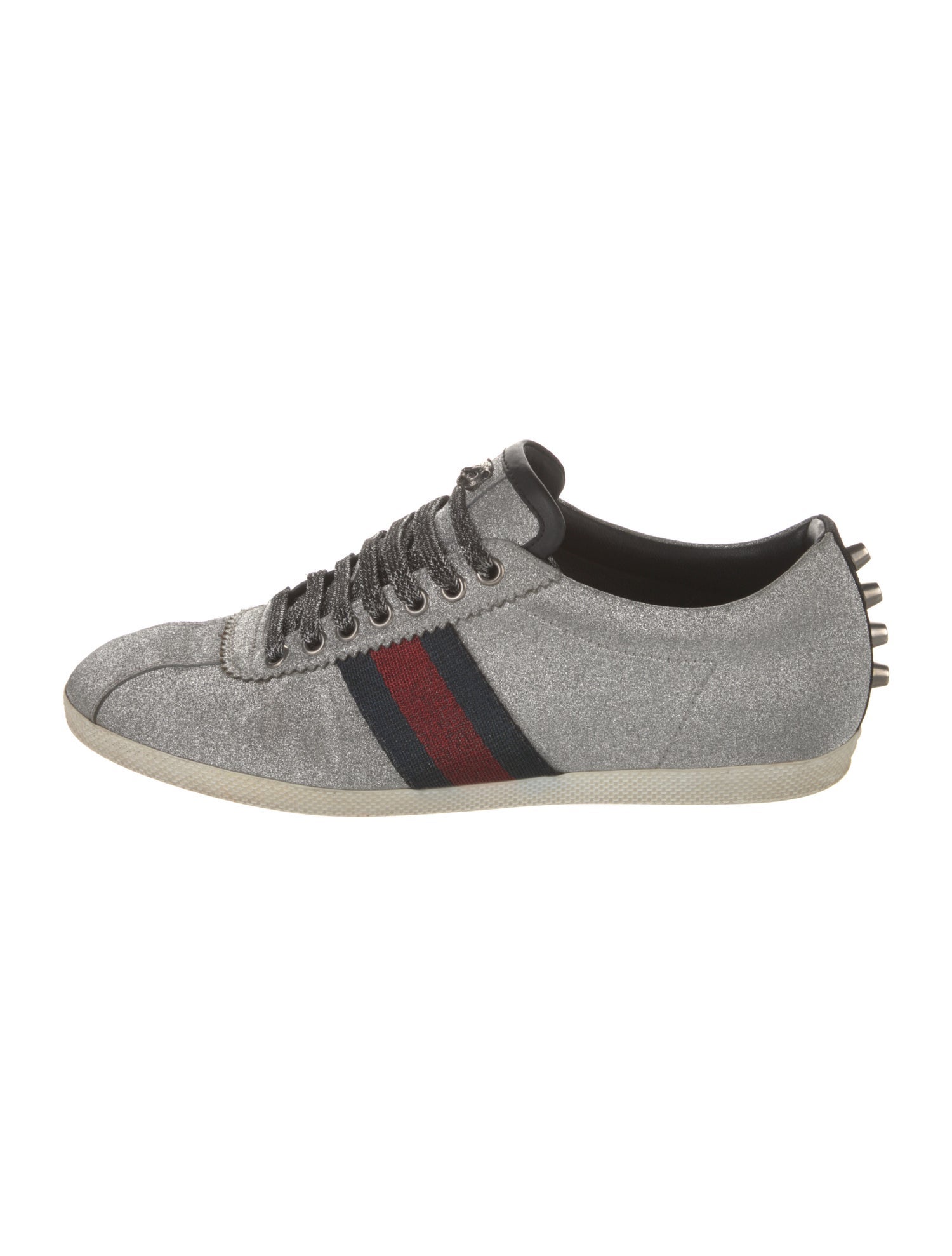 Gucci Sylvie Web Accent Glitter Sneakers