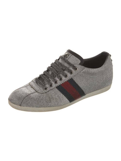 Gucci Sylvie Web Accent Glitter Sneakers