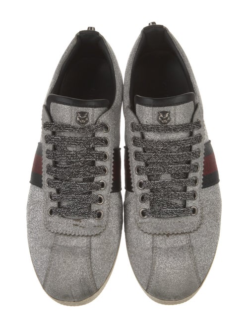 Gucci Sylvie Web Accent Glitter Sneakers