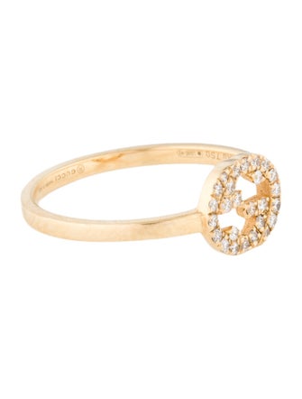 Gucci 18K Diamond Interlocking G Cocktail Ring