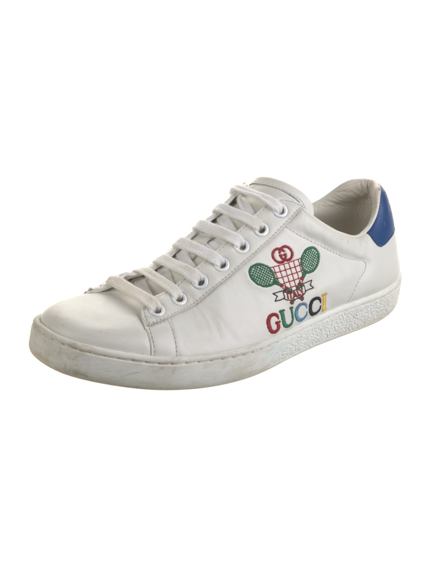 Gucci Interlocking G Logo Leather Sneakers