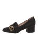Gucci Double G Logo Suede Pumps