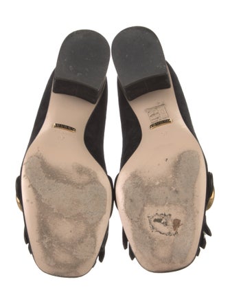 Gucci Double G Logo Suede Pumps