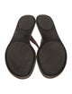 Gucci Web Accent Leather Flip Flops