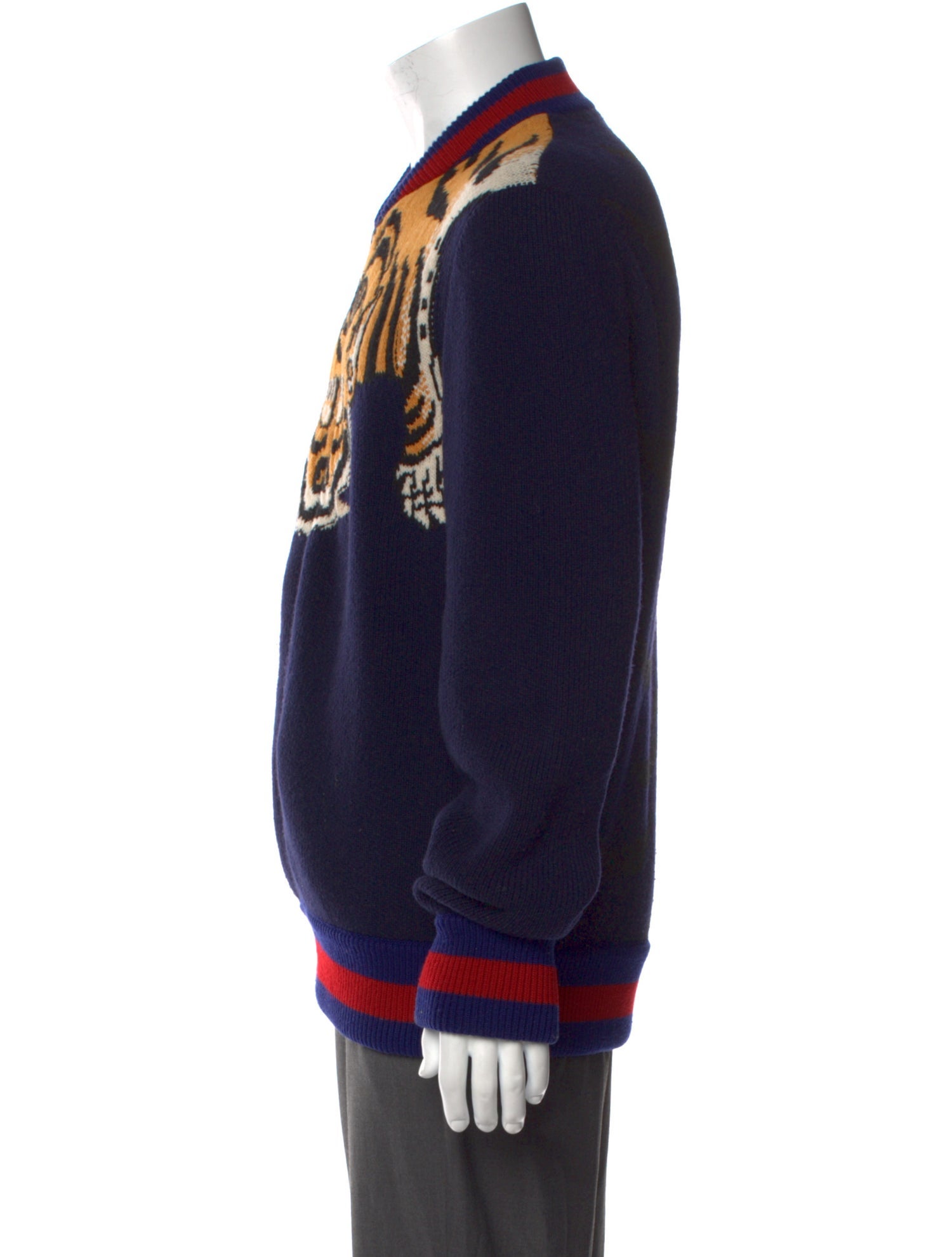 Gucci Web Accent Wool Cardigan