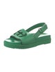 Gucci Interlocking G Logo Leather Slingback Sandals