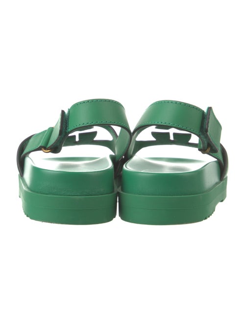Gucci Interlocking G Logo Leather Slingback Sandals