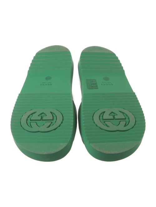 Gucci Interlocking G Logo Leather Slingback Sandals