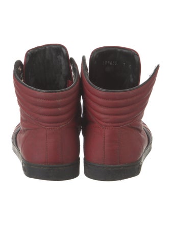 Gucci Web Accent Leather Sneakers