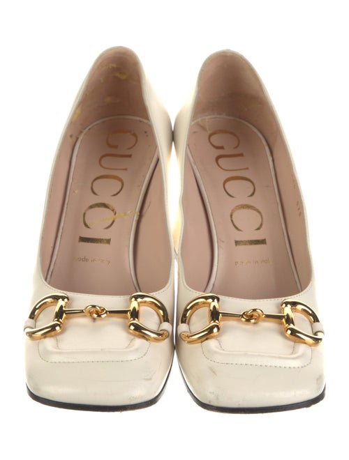 Gucci Horsebit Accent Leather Pumps