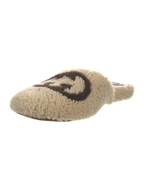 Gucci Faux Fur Printed Mules