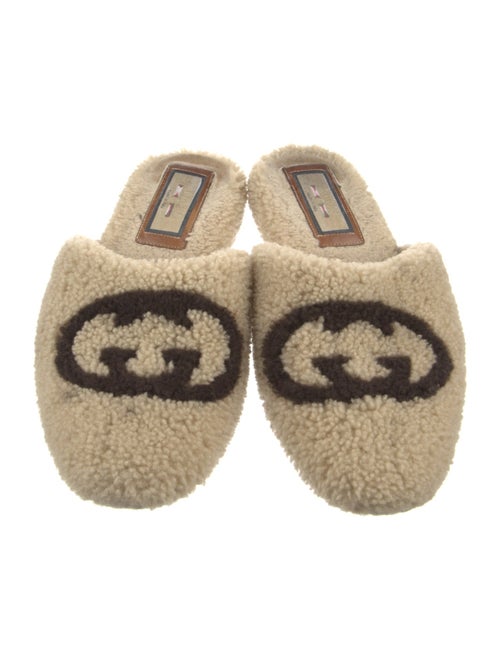 Gucci Faux Fur Printed Mules